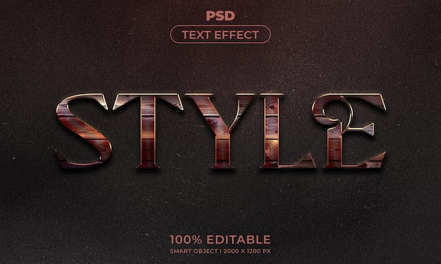 PSD 3d editable text effect style with background