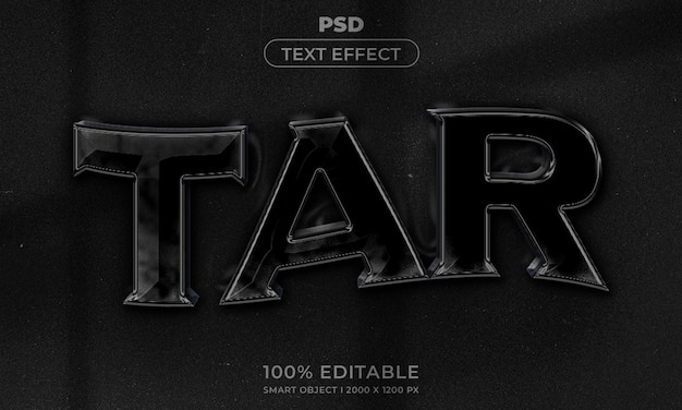 3d editable text effect style with background