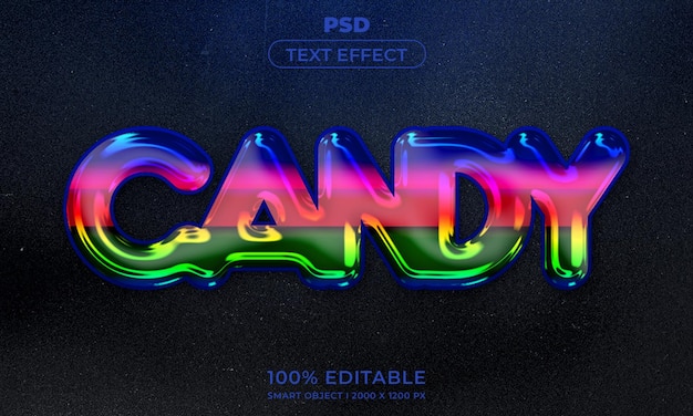 3d editable text effect style with background