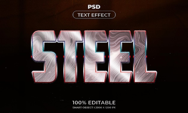 3d editable text effect style with background