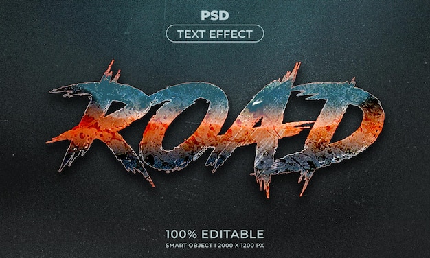 3d editable text effect style with background