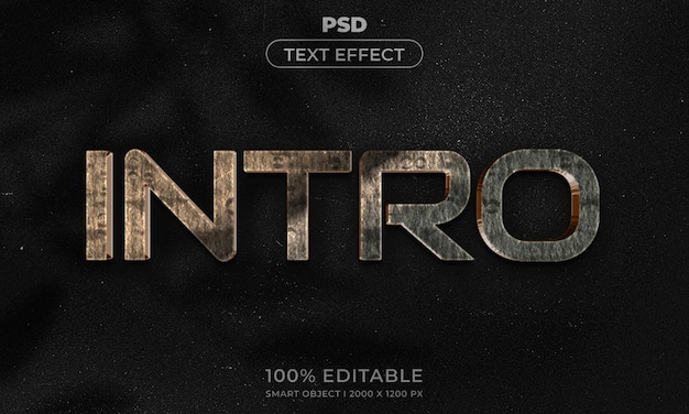 PSD 3d editable text effect style with background