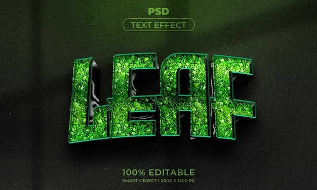 3d editable text effect style with background