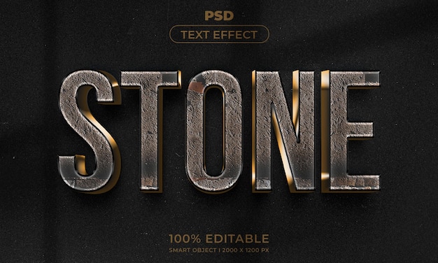 PSD 3d editable text effect style with background