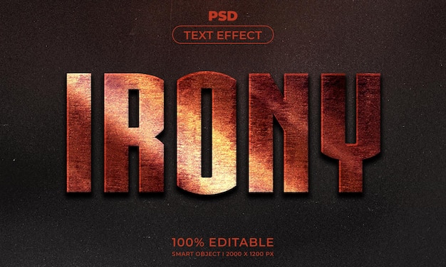 PSD 3d editable text effect style with background