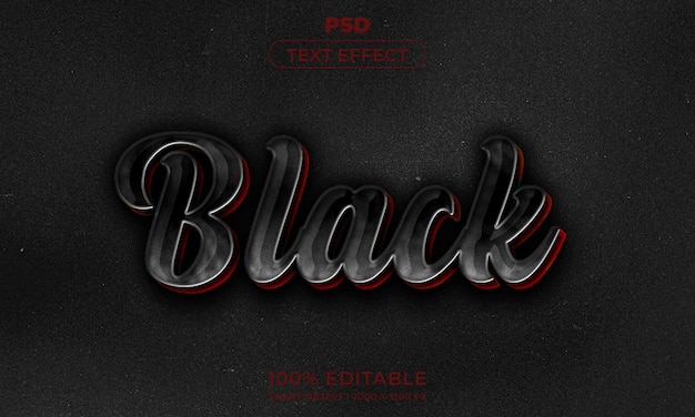 3d editable text effect style with background