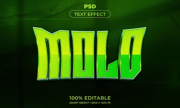 3d editable text effect style with background