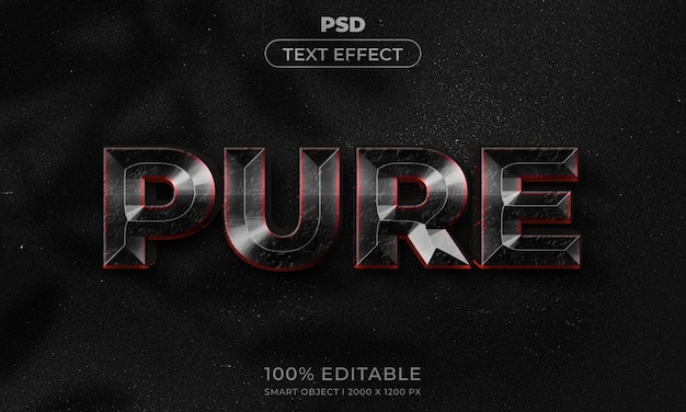 PSD 3d editable text effect style with background