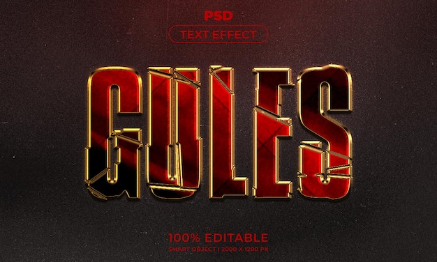 3d editable text effect style with background