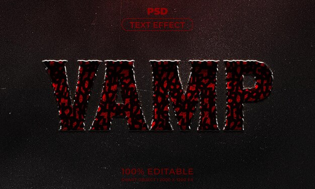 PSD 3d editable text effect style with background