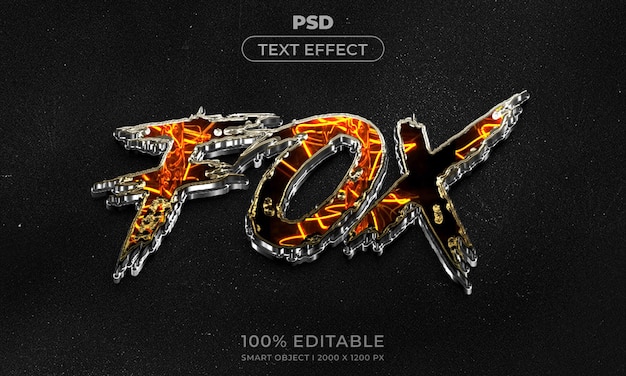 3d editable text effect style with background