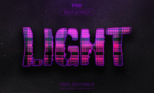 3d editable text effect style with background