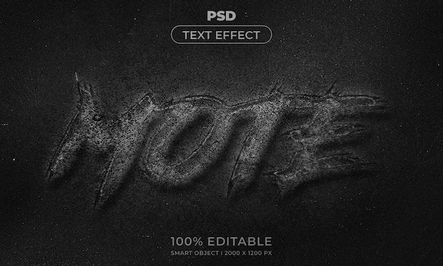 PSD stile effetto testo modificabile 3d con sfondo