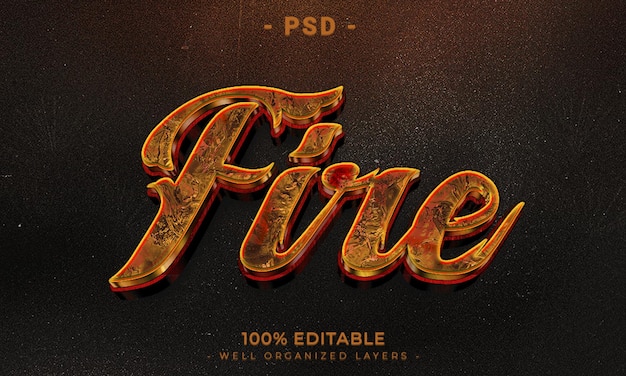 PSD 3d editable text effect style with background