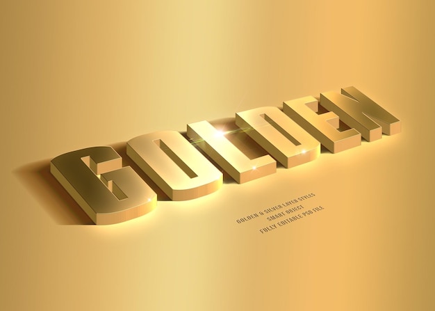 PSD 3d editable text effect