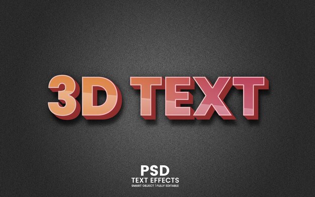 Эффект 3D-текста для редактирования