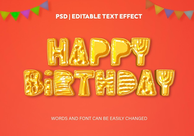 PSD 3d editable text effect