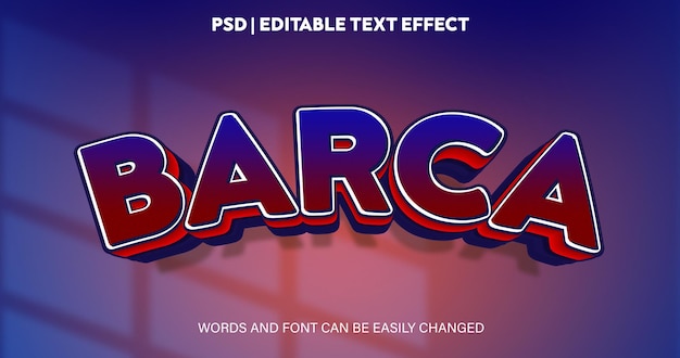 PSD 3d editable text effect