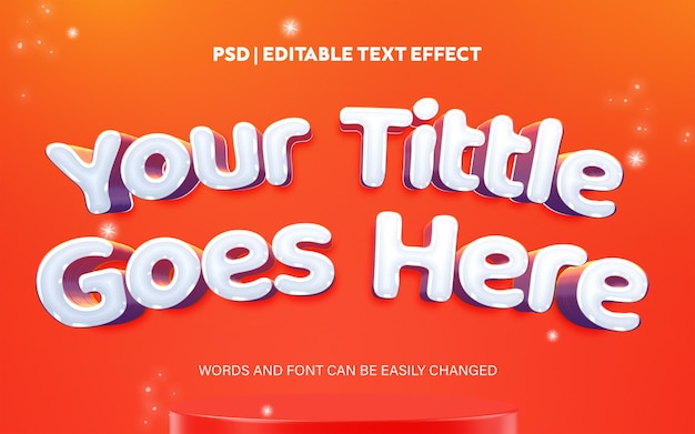 3d editable text effect