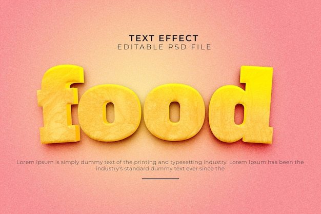 PSD 3d editable text effect