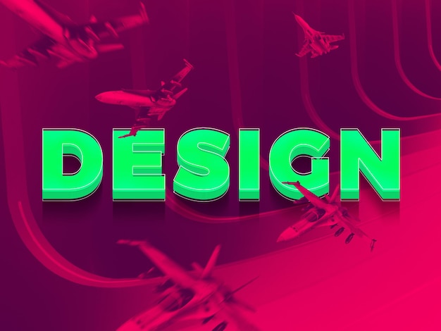 PSD 3d editable text effects design