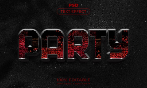 3d editable text and logo effect style mockup with dark abstract background