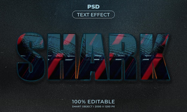 3d editable text and logo effect style mockup with dark abstract background