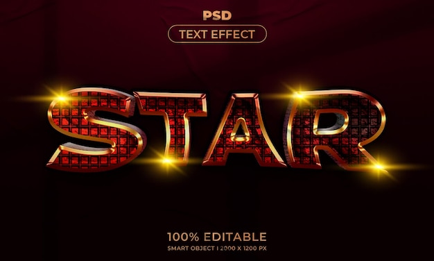 PSD 3d editable text and logo effect style mockup with dark abstract background