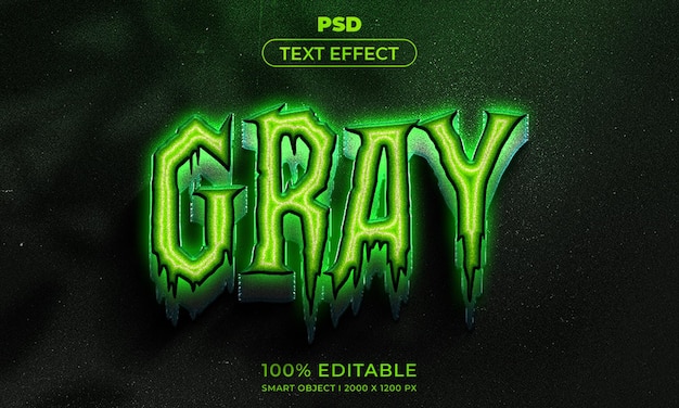 PSD 3d editable text and logo effect style mockup with dark abstract background