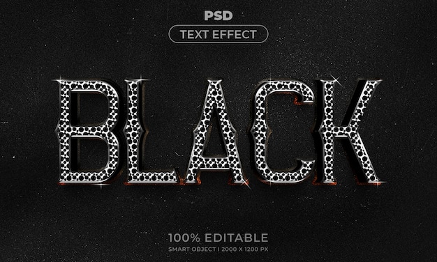 3d editable text and logo effect style mockup with dark abstract background