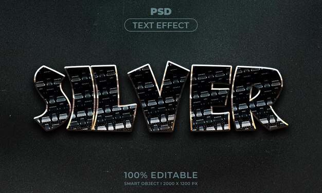 3d editable text and logo effect style mockup with dark abstract background