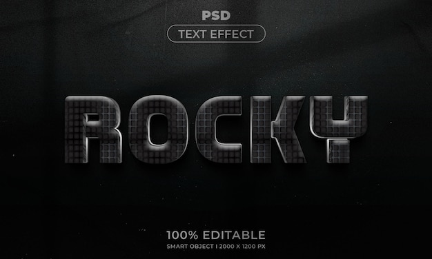 3d editable text and logo effect style mockup with dark abstract background