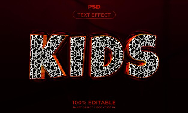 PSD 3d editable text and logo effect style mockup with dark abstract background