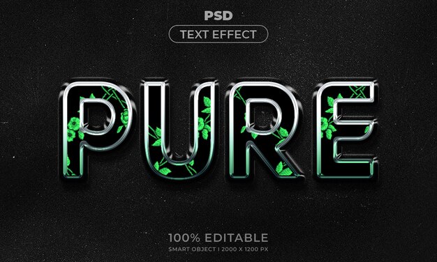 3d editable text and logo effect style mockup with dark abstract background