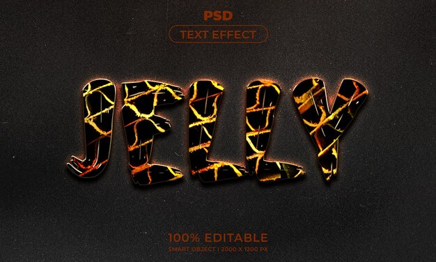 PSD testo modificabile 3d e mockup in stile effetto logo con sfondo astratto scuro