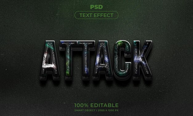 PSD testo modificabile 3d e mockup in stile effetto logo con sfondo astratto scuro