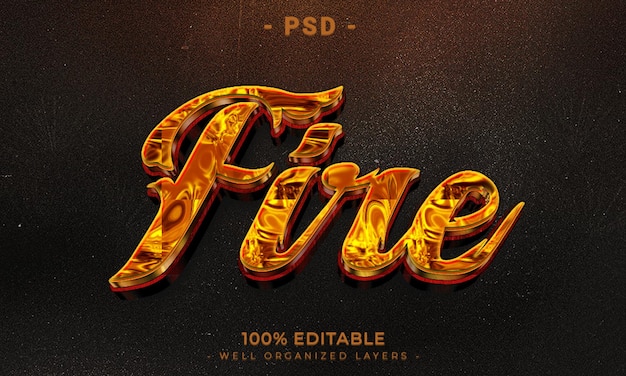 PSD testo modificabile 3d e mockup in stile effetto logo con sfondo astratto scuro