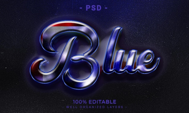 PSD 3d editable text and logo effect style mockup with dark abstract background