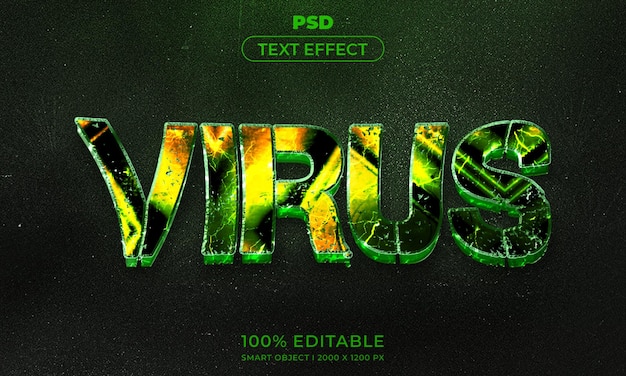 PSD testo modificabile 3d e mockup in stile effetto logo con sfondo astratto scuro