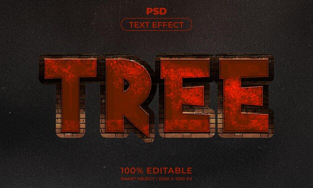 PSD 3d editable text and logo effect style mockup with dark abstract background