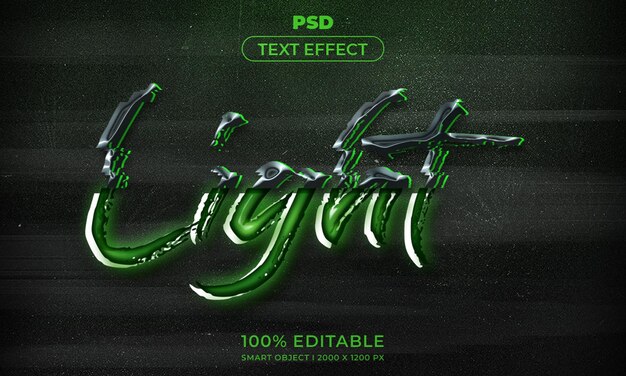 PSD 3d editable text and logo effect style mockup with dark abstract background