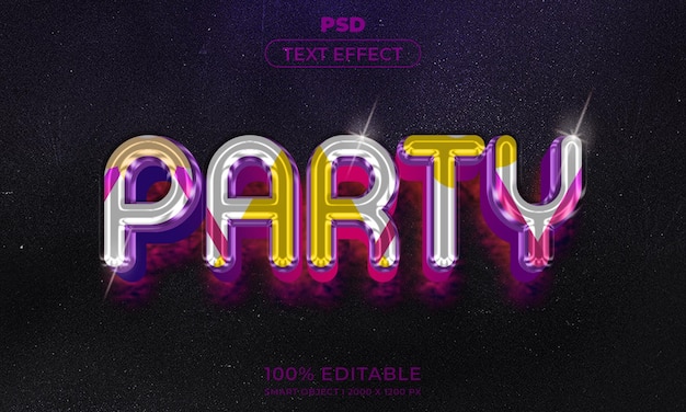 PSD testo modificabile 3d e mockup in stile effetto logo con sfondo astratto scuro