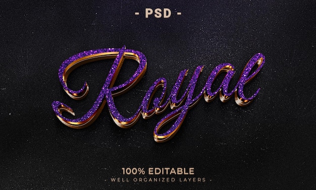 PSD 3d editable text and logo effect style mockup with dark abstract background