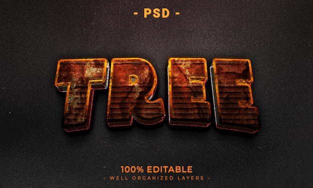 PSD 3d editable text and logo effect style mockup with dark abstract background