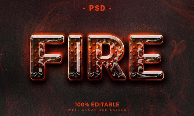 PSD testo modificabile 3d e mockup in stile effetto logo con sfondo astratto scuro