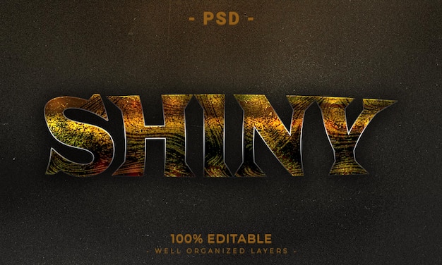 PSD 3d editable text and logo effect style mockup with dark abstract background