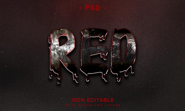 PSD 3d editable text and logo effect style mockup with dark abstract background