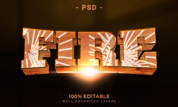 PSD 3d editable text and logo effect style mockup with dark abstract background