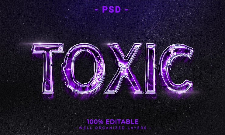 PSD 3d editable text and logo effect style mockup with dark abstract background
