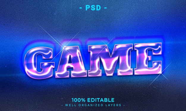 PSD testo modificabile 3d e mockup in stile effetto logo con sfondo astratto scuro